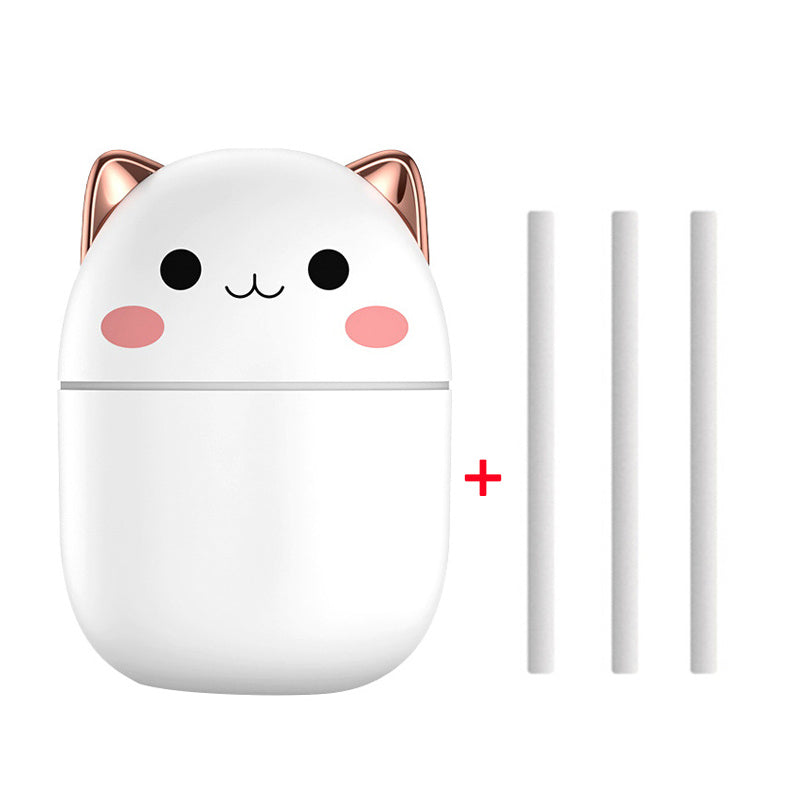 Air Humidifier Cute Cat Ultra-Silent USB Office Household Bedroom Car Aromatherapy Air Purifier With Led Cool Mist Spray ZmartNest