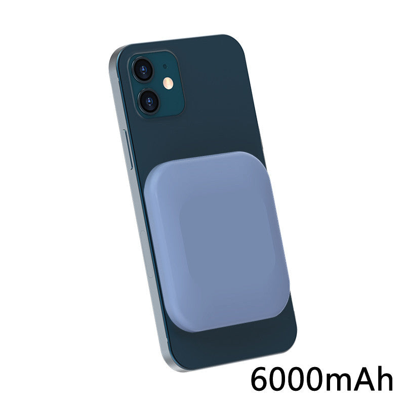 Phone case with a 6000mAh battery pack attached on a white background