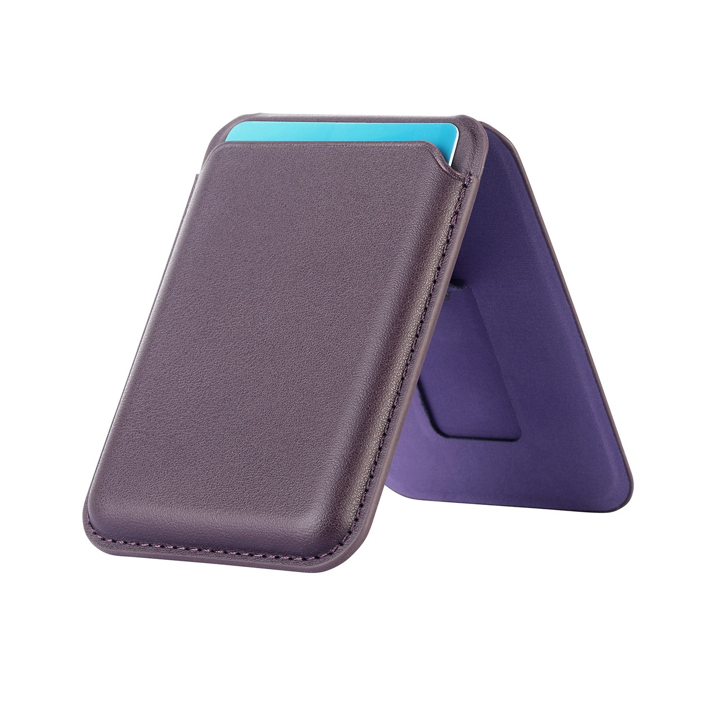 Purple phone case with a blue interior on a white background