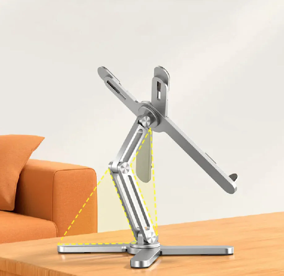 Adjustable folding cooling laptop stand – ergonomic, portable, and perfect for better airflow and comfort.