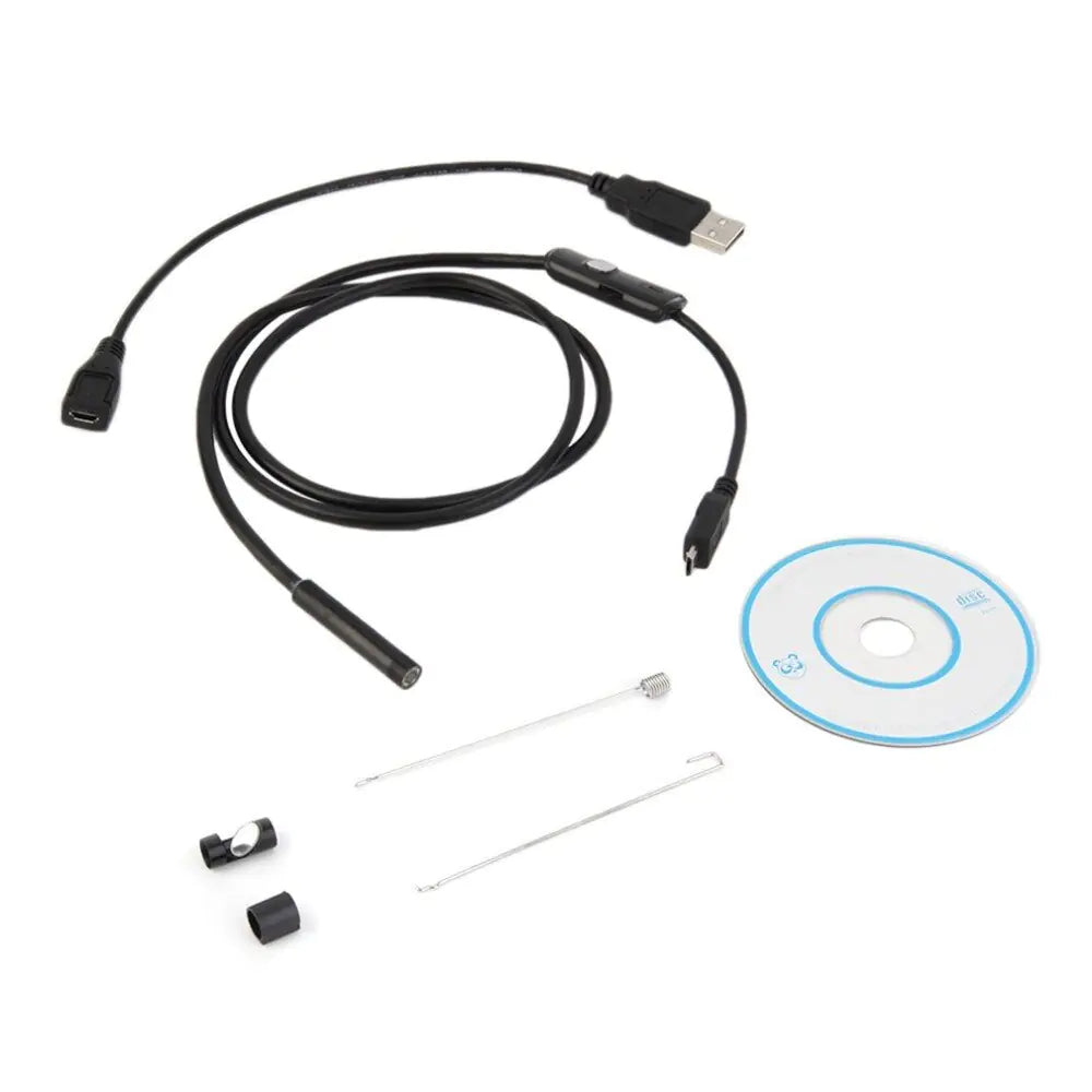 Black waterproof mini endoscope for Android – compact, durable, and perfect for inspections in tight spaces.
