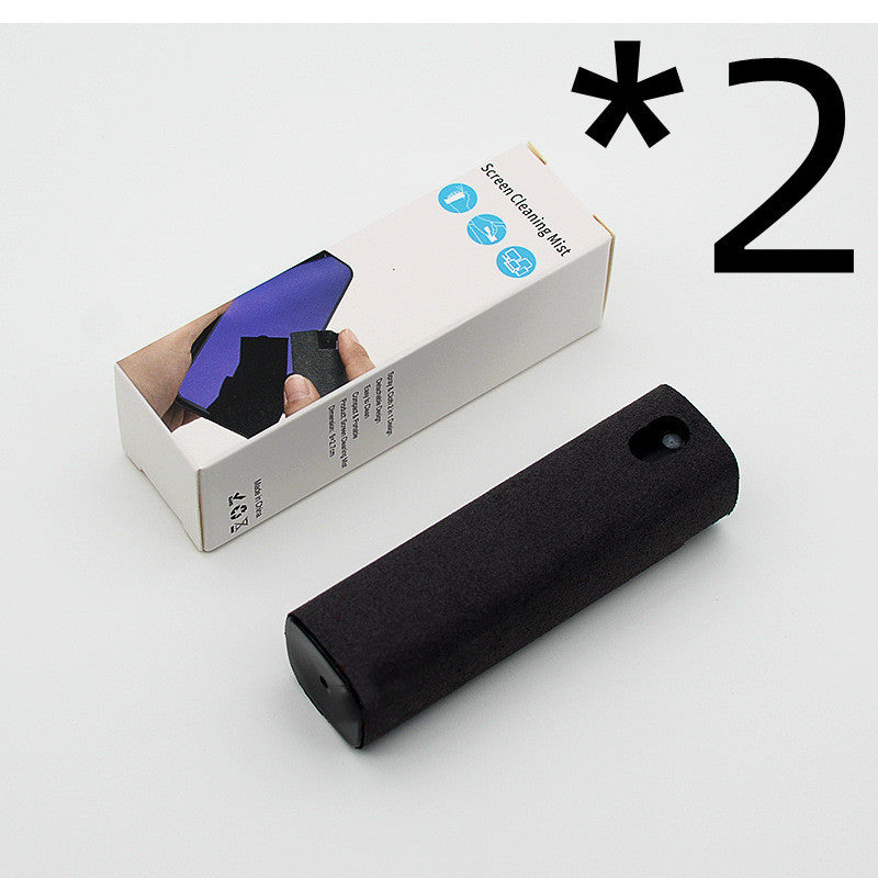 Black screen cleaning tool with packaging on a white background