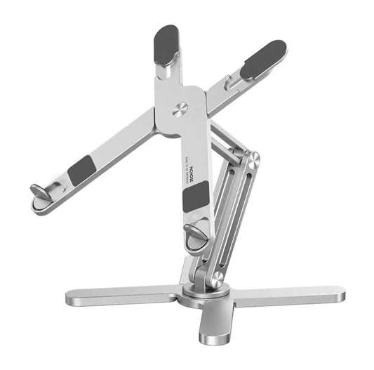 Adjustable folding cooling laptop stand – ergonomic, portable, and perfect for better airflow and comfort.