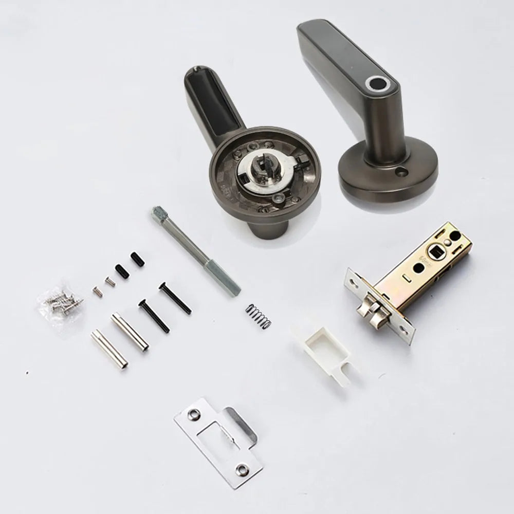 Electronic door lock in black and silver – secure, stylish, and perfect for modern homes.
