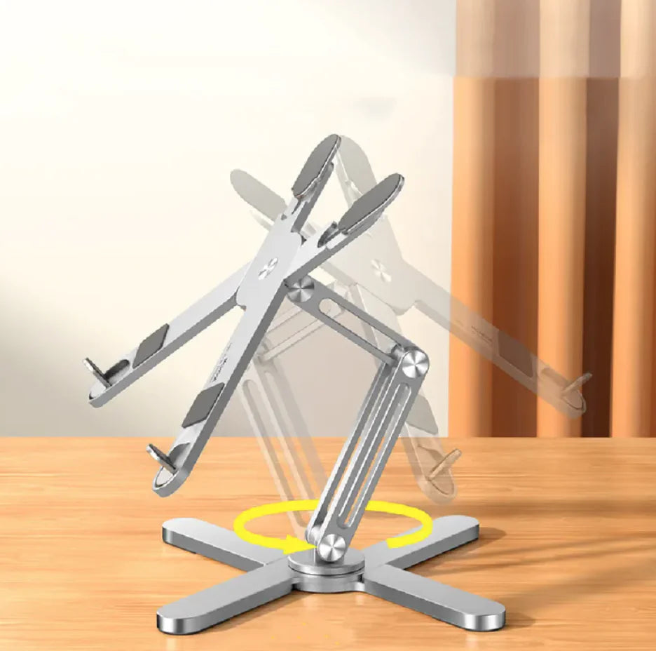 Adjustable folding cooling laptop stand – ergonomic, portable, and perfect for better airflow and comfort.