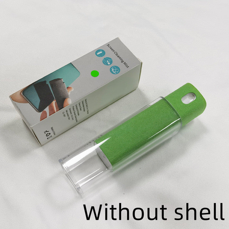 Green screen cleaning brush with packaging on a white background