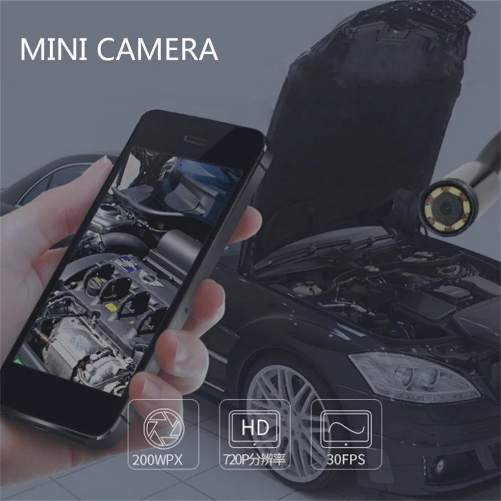 Black waterproof mini endoscope for Android – compact, durable, and perfect for inspections in tight spaces.