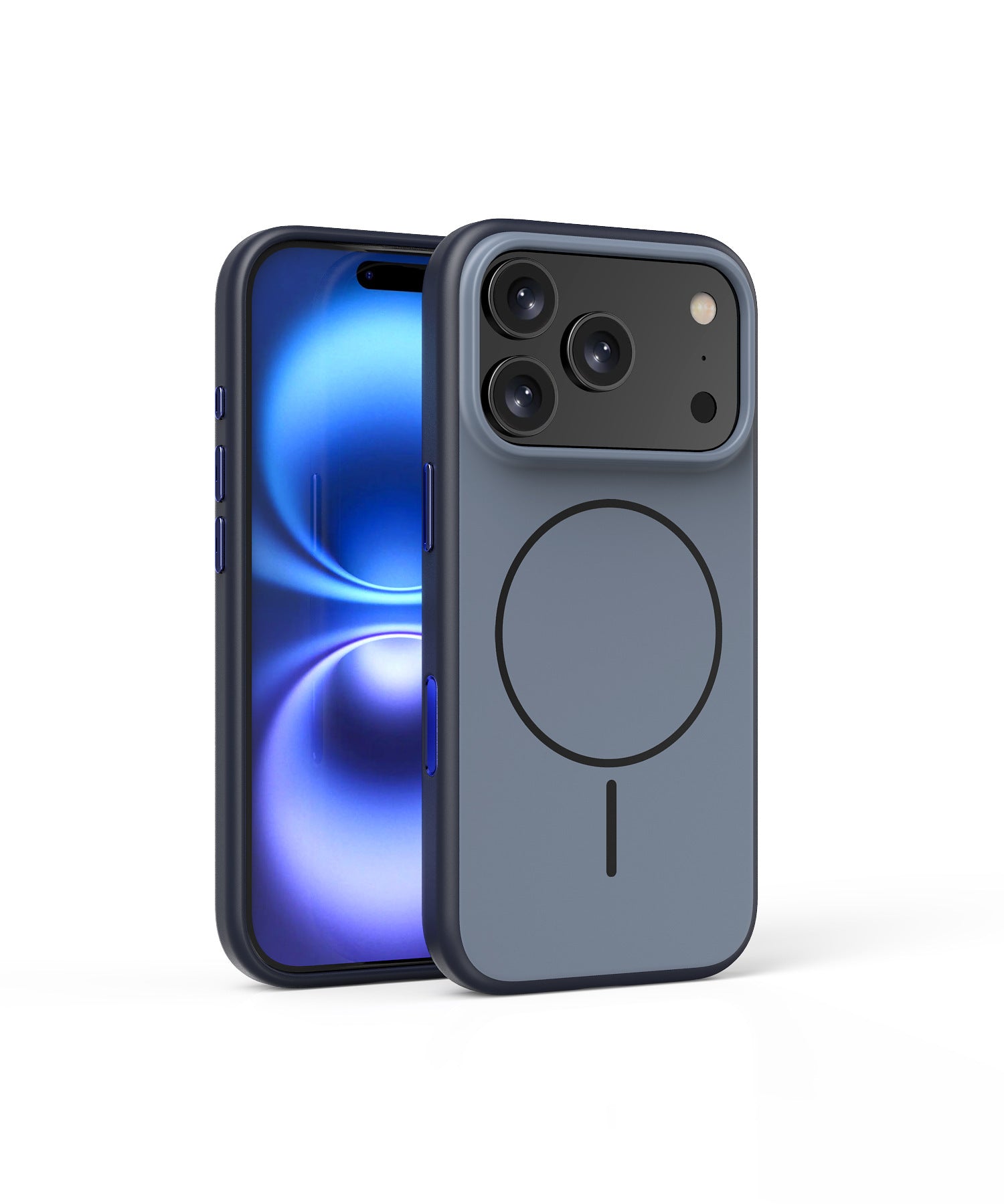 Phone case with a magnetic design on a white background