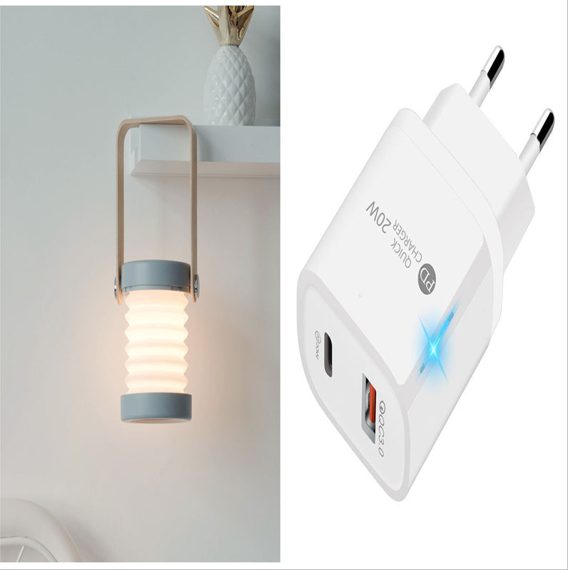 Foldable Touch Dimmable Reading LED Night Light Portable Lantern Lamp USB Rechargeable For Home Decor ZmartNest