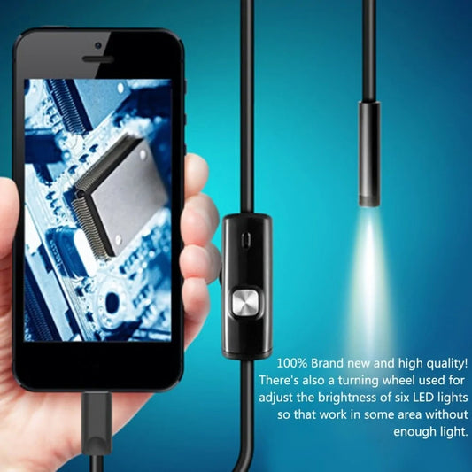 Black waterproof mini endoscope for Android – compact, durable, and perfect for inspections in tight spaces.