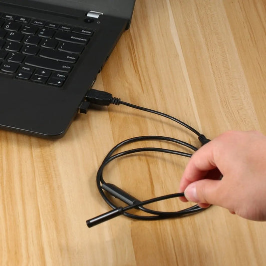 Black waterproof mini endoscope for Android – compact, durable, and perfect for inspections in tight spaces.