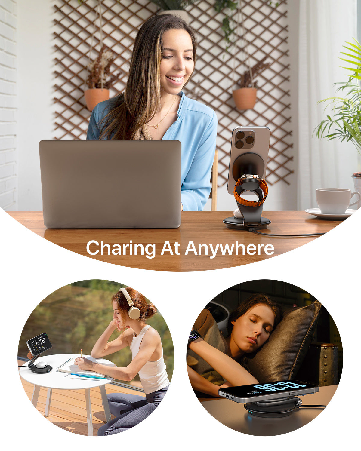 3 In 1 Wireless Travel Magsafe Charger Station For Multiple Devices - ZmartNest