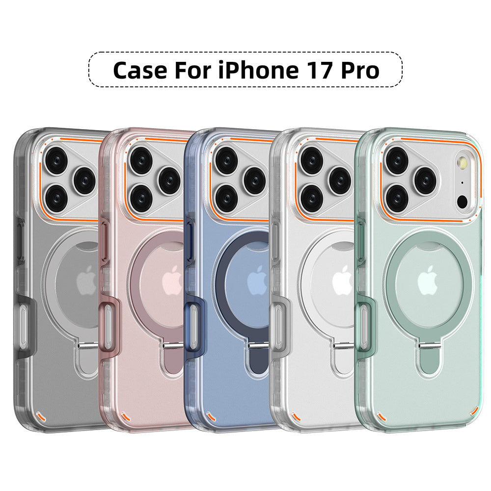 360 Rotation Stand Holder Magnetic Matte Phone Case For I-Phone 17 Pro 17 Max Plus Shockproof Protection Cover Shell - ZmartNest 