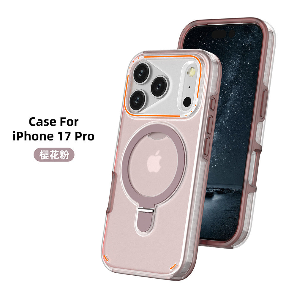 360 Rotation Stand Holder Magnetic Matte Phone Case For I-Phone 17 Pro 17 Max Plus Shockproof Protection Cover Shell - ZmartNest 