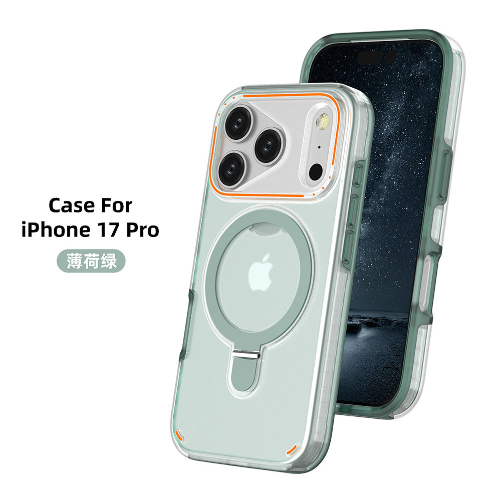 360 Rotation Stand Holder Magnetic Matte Phone Case For I-Phone 17 Pro 17 Max Plus Shockproof Protection Cover Shell - ZmartNest 