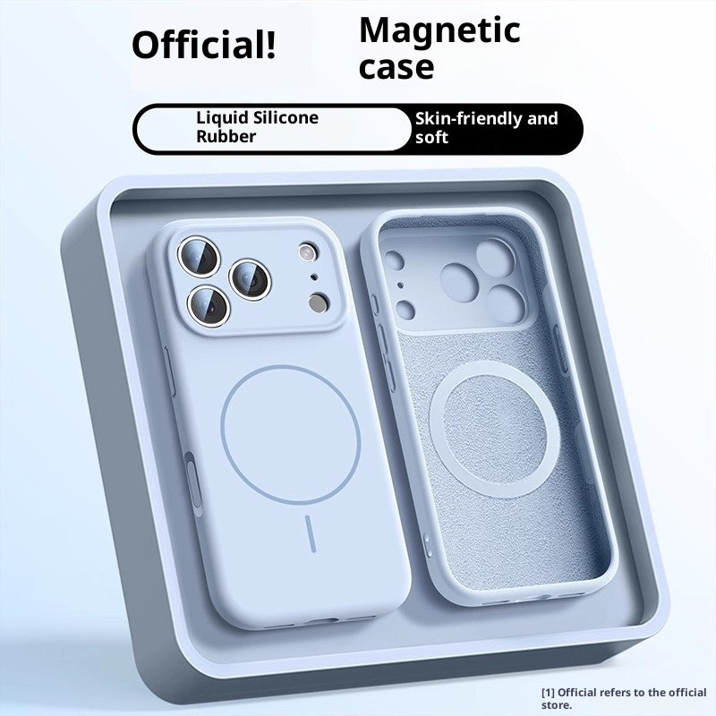 Applicable To 17 Fine Circle Magnetic Phone Case Liquid Silicone - ZmartNest 