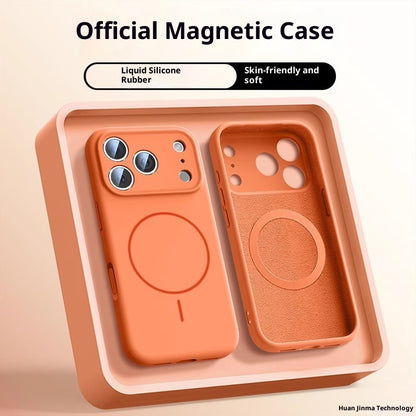Applicable To 17 Fine Circle Magnetic Phone Case Liquid Silicone - ZmartNest 