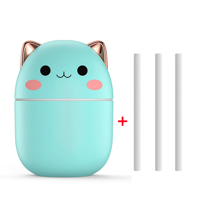 Air Humidifier Cute Cat Ultra-Silent USB Office Household Bedroom Car Aromatherapy Air Purifier With Led Cool Mist Spray ZmartNest