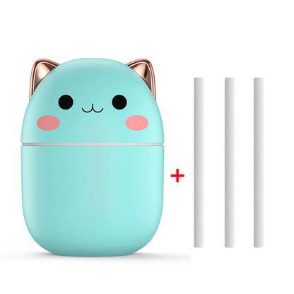 Air Humidifier Cute Cat Ultra-Silent USB Office Household Bedroom Car Aromatherapy Air Purifier With Led Cool Mist Spray ZmartNest