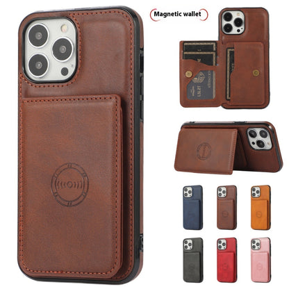 Leather Case Card Insertion Magnetic Wallet Protection Case Phone Case - ZmartNest 