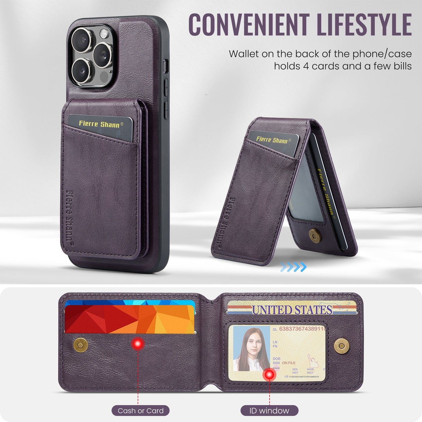 Magnetic Card Holder 2-in-1 MagSafe Wireless Charging Phone Case - ZmartNest
