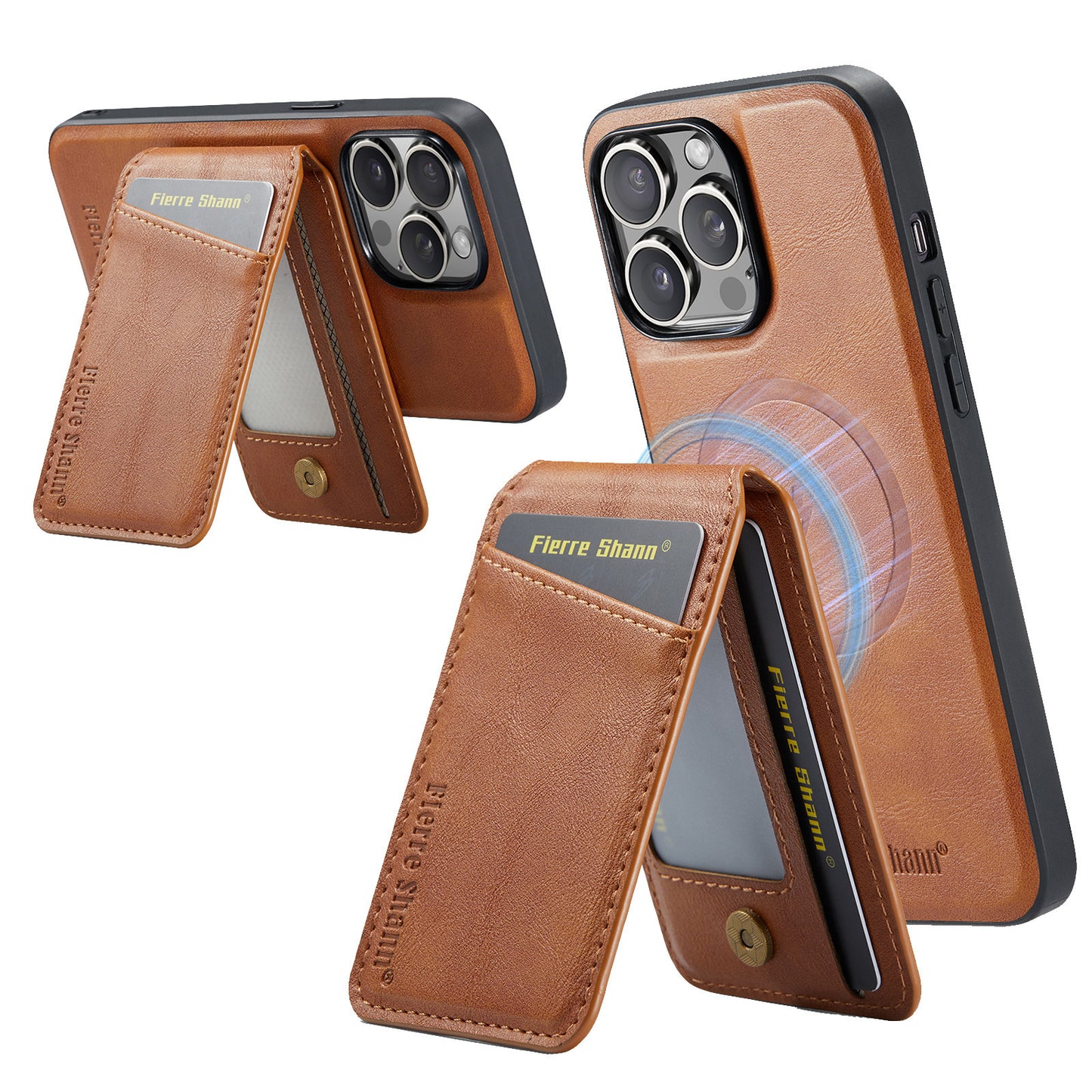 Magnetic Card Holder 2-in-1 MagSafe Wireless Charging Phone Case - ZmartNest