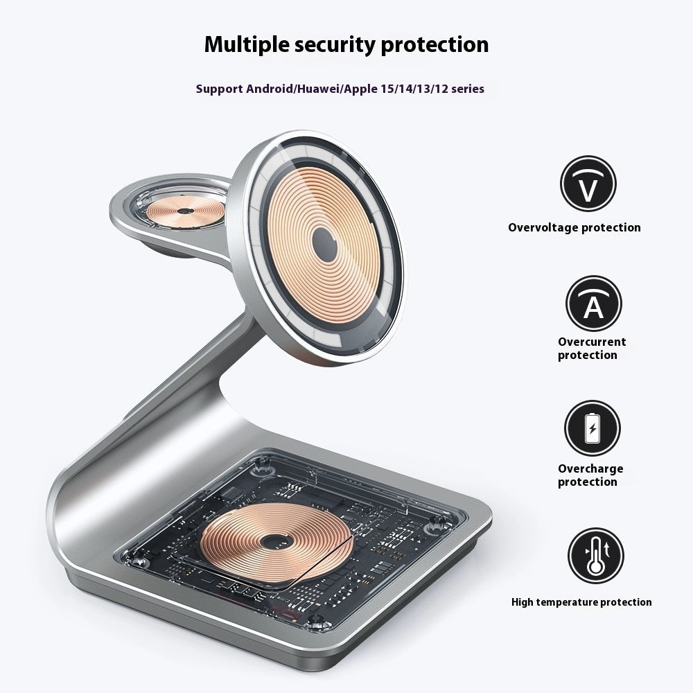 Magsafe Metal Three-in-one Magnetic Wireless Charger - ZmartNest 