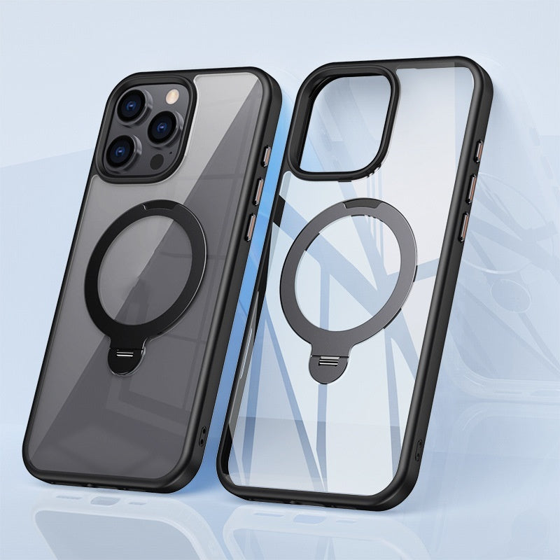 Phone case with a ring holder on a light blue background