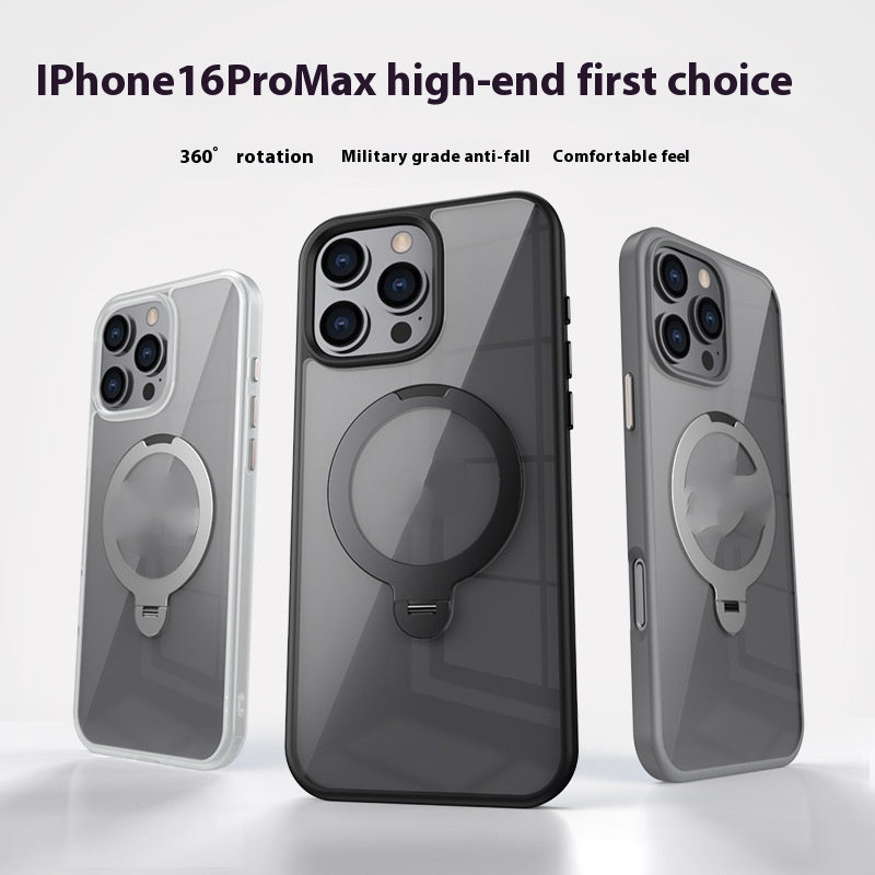 Phone case with ring holder for iPhone 16 Pro Max on a white background