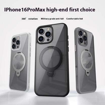 Phone case with ring holder for iPhone 16 Pro Max on a white background