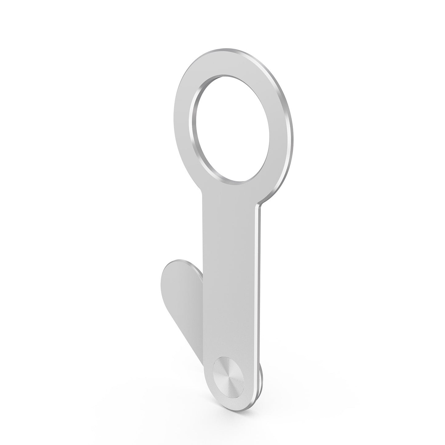 Silver hook on a white background