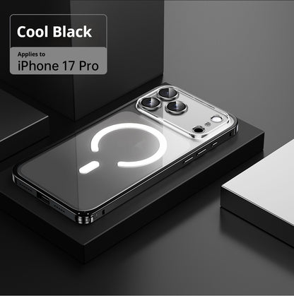 Smartphone with 'Cool Black' case on a dark surface