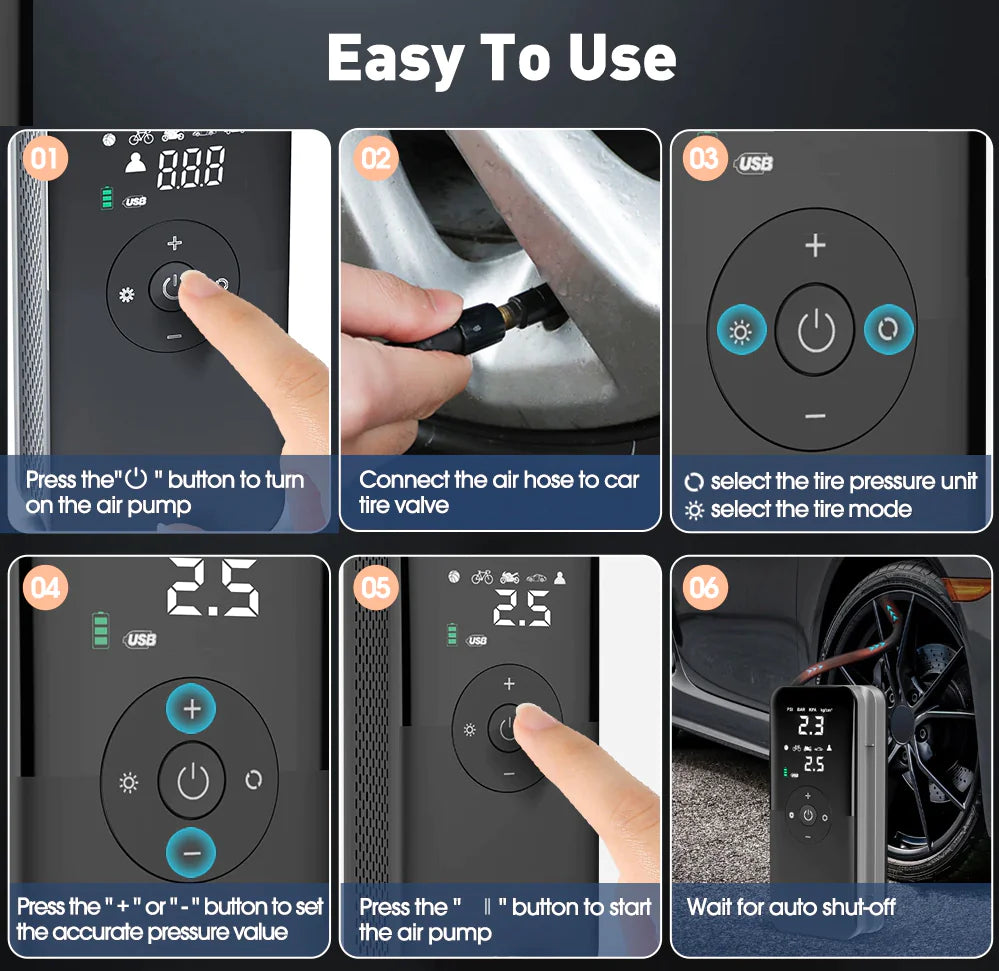 Portable Electric Tire Inflator ZmartNest