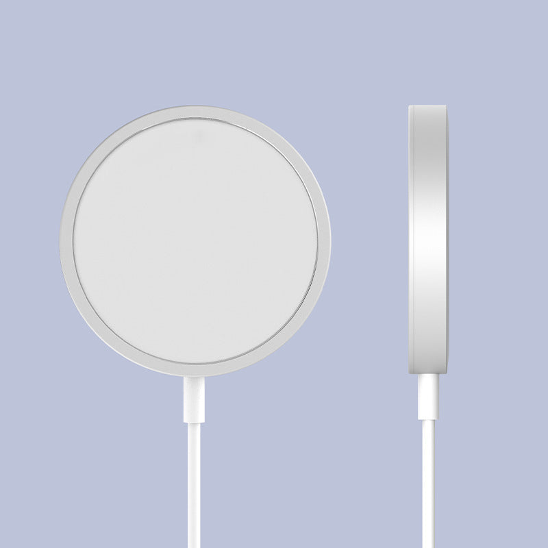 Two circular mirrors on stands against a light purple background