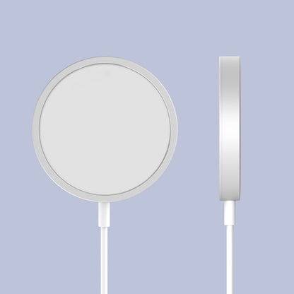 Two circular mirrors on stands against a light purple background
