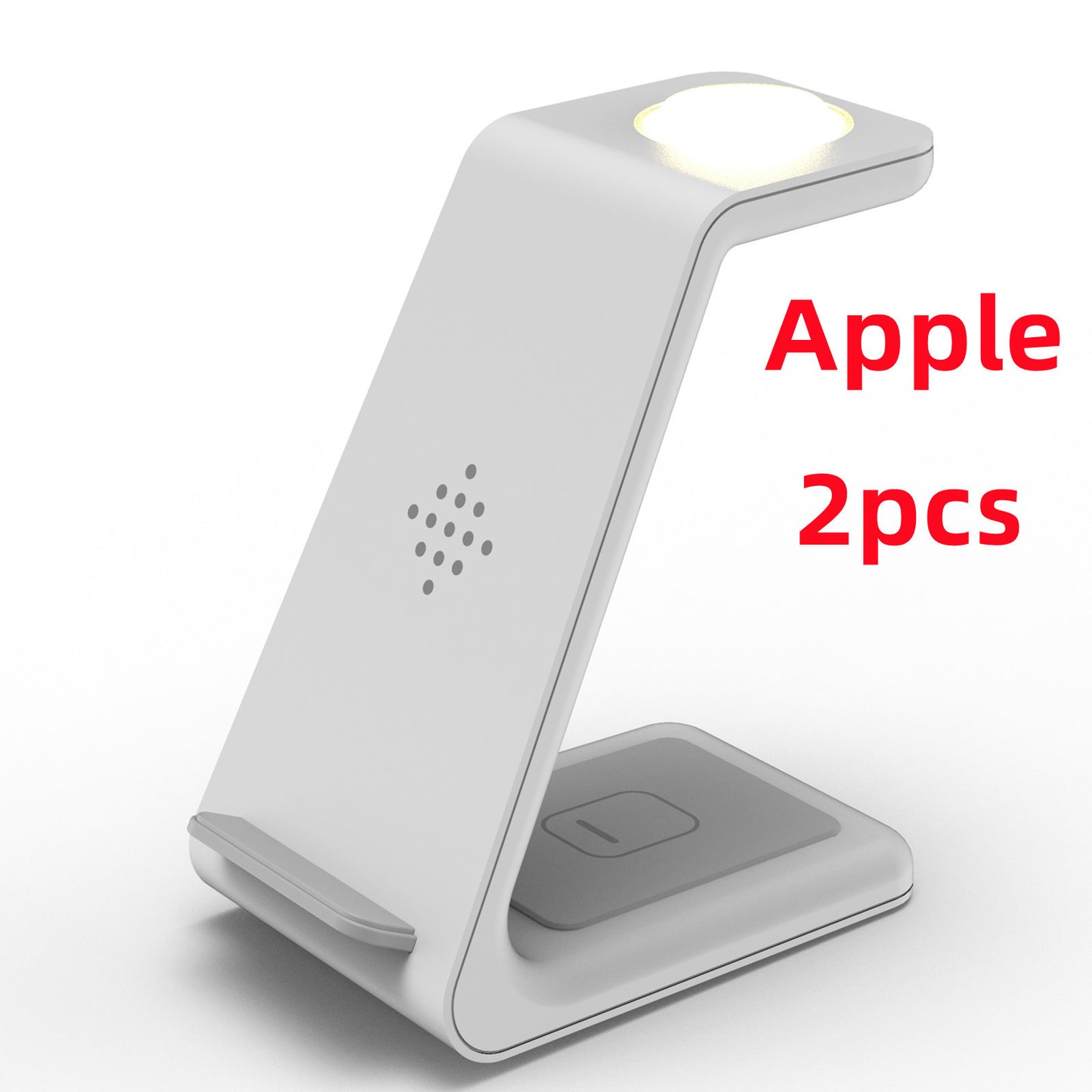 White phone stand with 'Apple' and '2pcs' text on a white background
