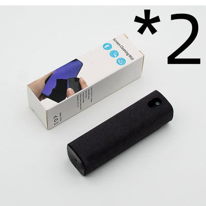 Black screen cleaning tool with packaging on a white background