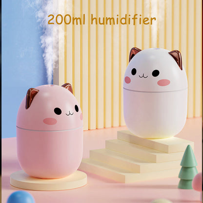 Air Humidifier Cute Cat Ultra-Silent USB Office Household Bedroom Car Aromatherapy Air Purifier With Led Cool Mist Spray ZmartNest