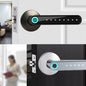 Electronic door lock in black and silver – secure, stylish, and perfect for modern homes.