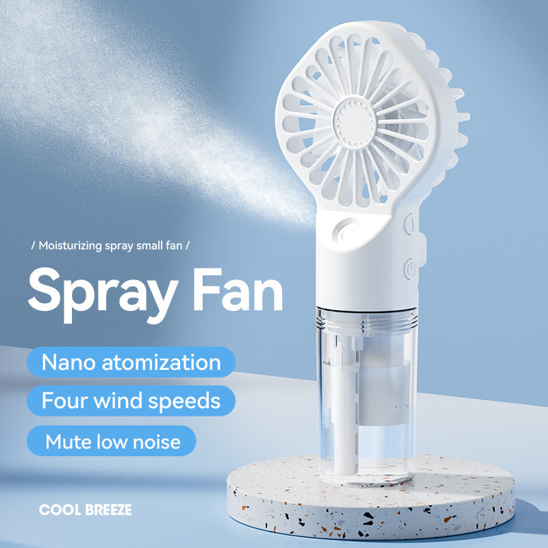 Portable Handheld Spray Fan 4-Speed Water Spray Mist Fan Summer Cooling Artifact USB Charging Summer Supplies Outdoor Mini Fan ZmartNest