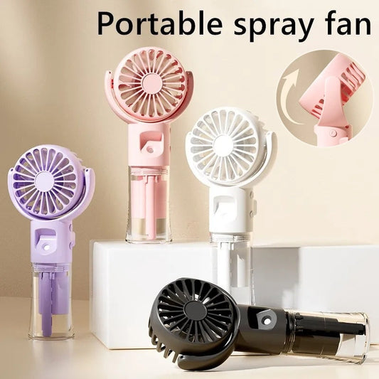 Portable Handheld Spray Fan 4-Speed Water Spray Mist Fan Summer Cooling Artifact USB Charging Summer Supplies Outdoor Mini Fan ZmartNest