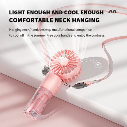 Portable Handheld Spray Fan 4-Speed Water Spray Mist Fan Summer Cooling Artifact USB Charging Summer Supplies Outdoor Mini Fan ZmartNest