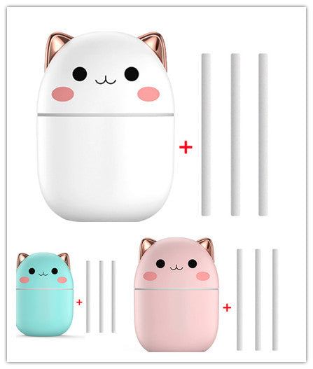 Air Humidifier Cute Cat Ultra-Silent USB Office Household Bedroom Car Aromatherapy Air Purifier With Led Cool Mist Spray ZmartNest